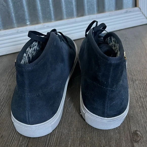 Tory Burch High Top navy Suede Sneakers size 9.5 - Picture 5 of 9